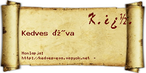 Kedves Éva névjegykártya